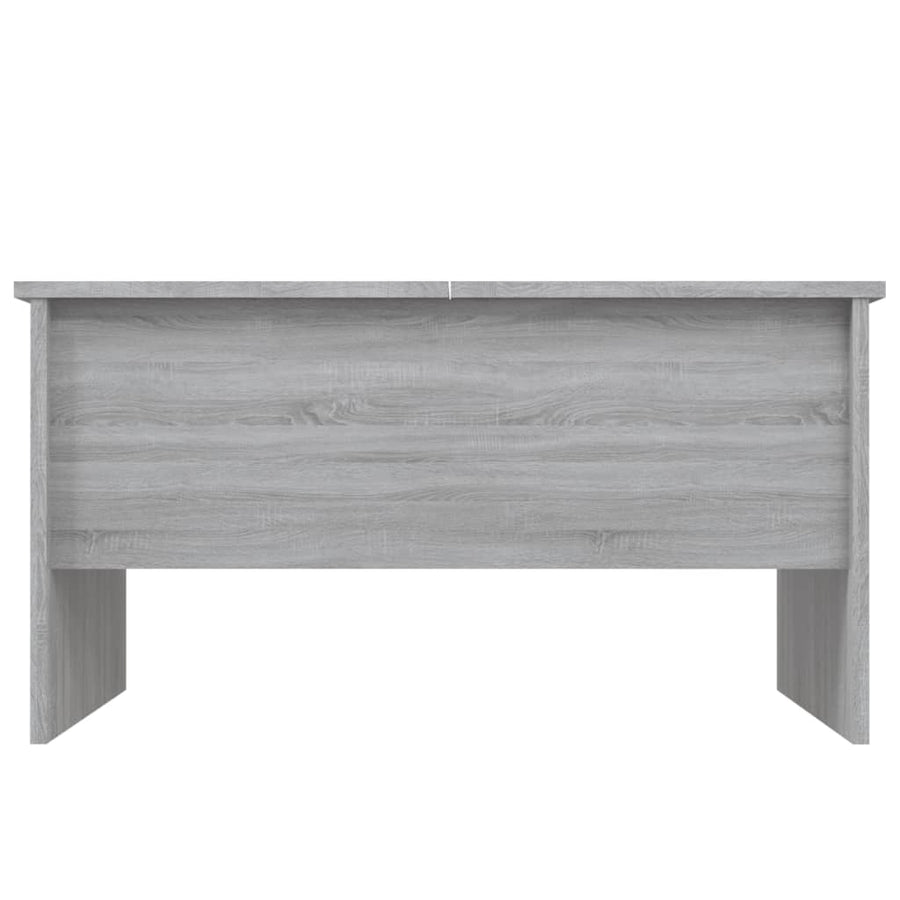 Salontafel 80X50X42,5 Cm Bewerkt Hout Eikenkleurig Grijs sonoma