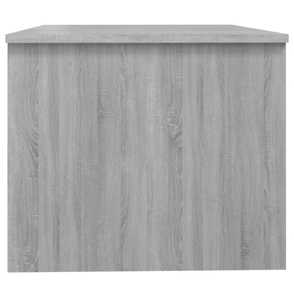 Salontafel 80X50X42,5 Cm Bewerkt Hout Eikenkleurig Grijs sonoma