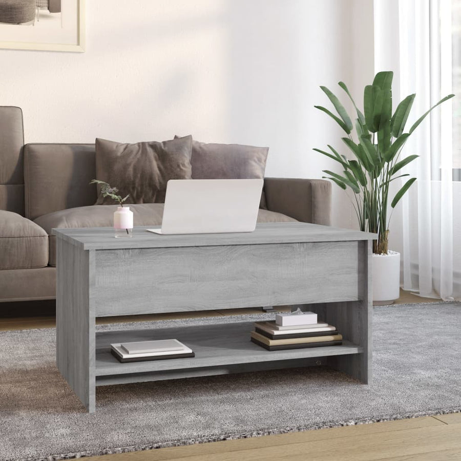 Salontafel 80x50x40 cm bewerkt hout grijs sonoma eiken grey snoma