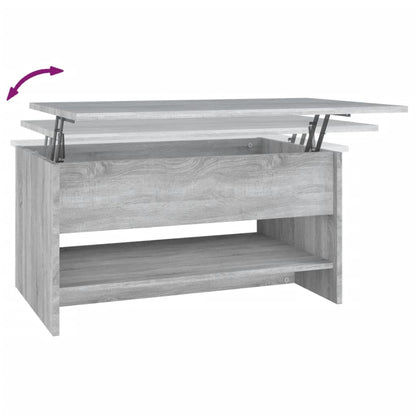 Salontafel 80x50x40 cm bewerkt hout grijs sonoma eiken grey snoma