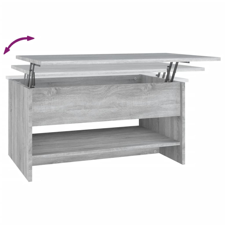 Salontafel 80x50x40 cm bewerkt hout grijs sonoma eiken grey snoma