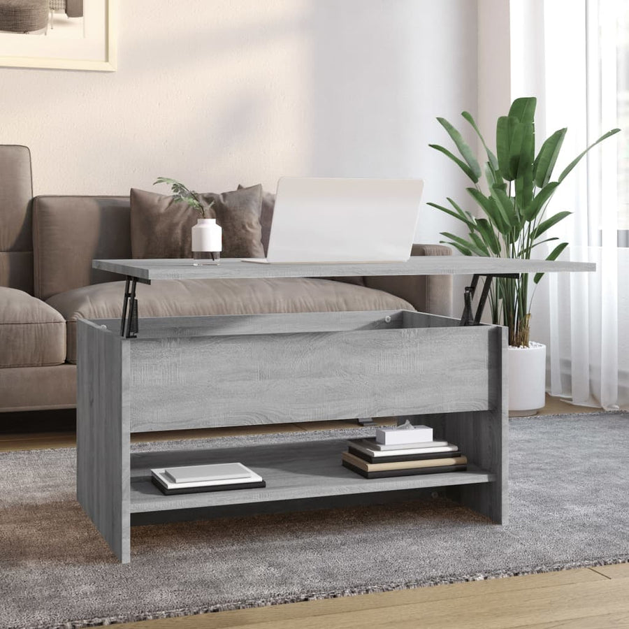 Salontafel 80x50x40 cm bewerkt hout grijs sonoma eiken grey snoma