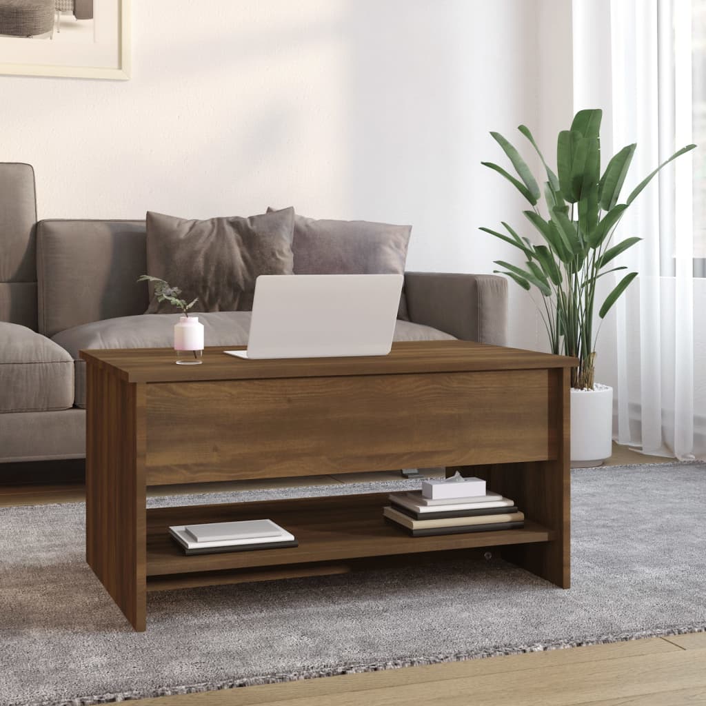 Salontafel 80X50X40 Cm Bewerkt Hout 80 x 50 x 41.5 cm