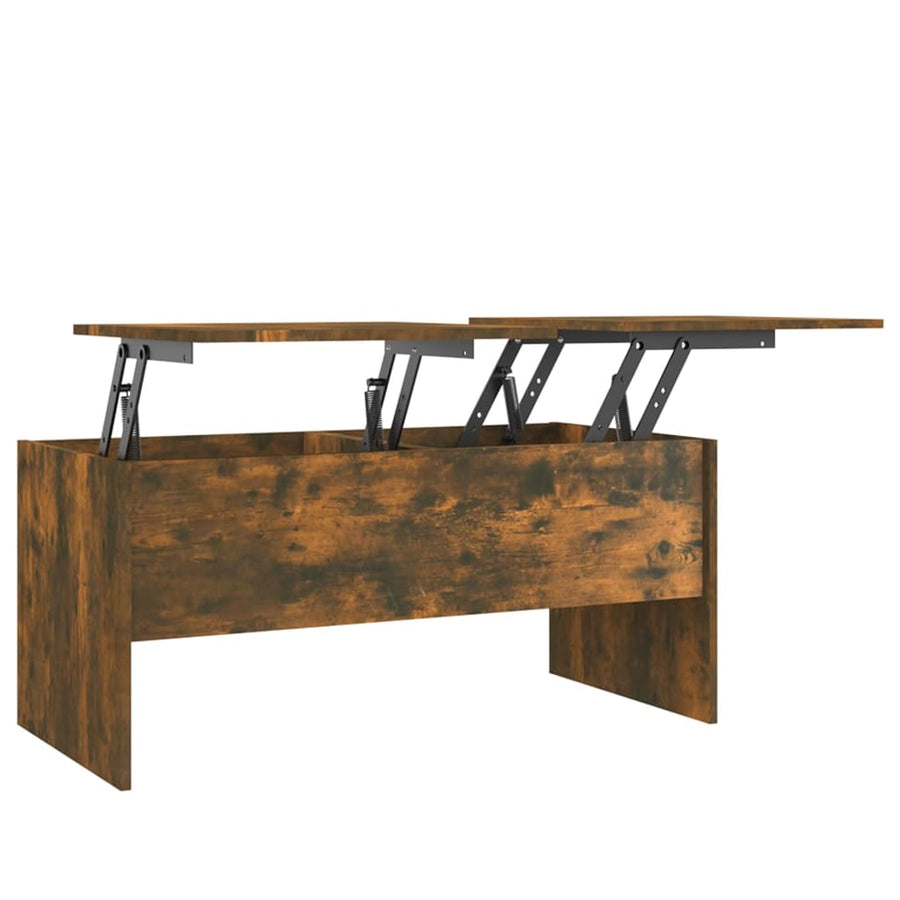 Salontafel 02X50,5X46,5 Cm Bewerkt Hout Kleurig Gerookt eiken