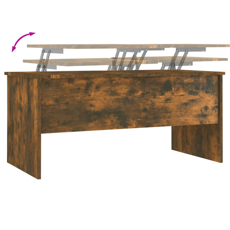 Salontafel 02X50,5X46,5 Cm Bewerkt Hout Kleurig Gerookt eiken