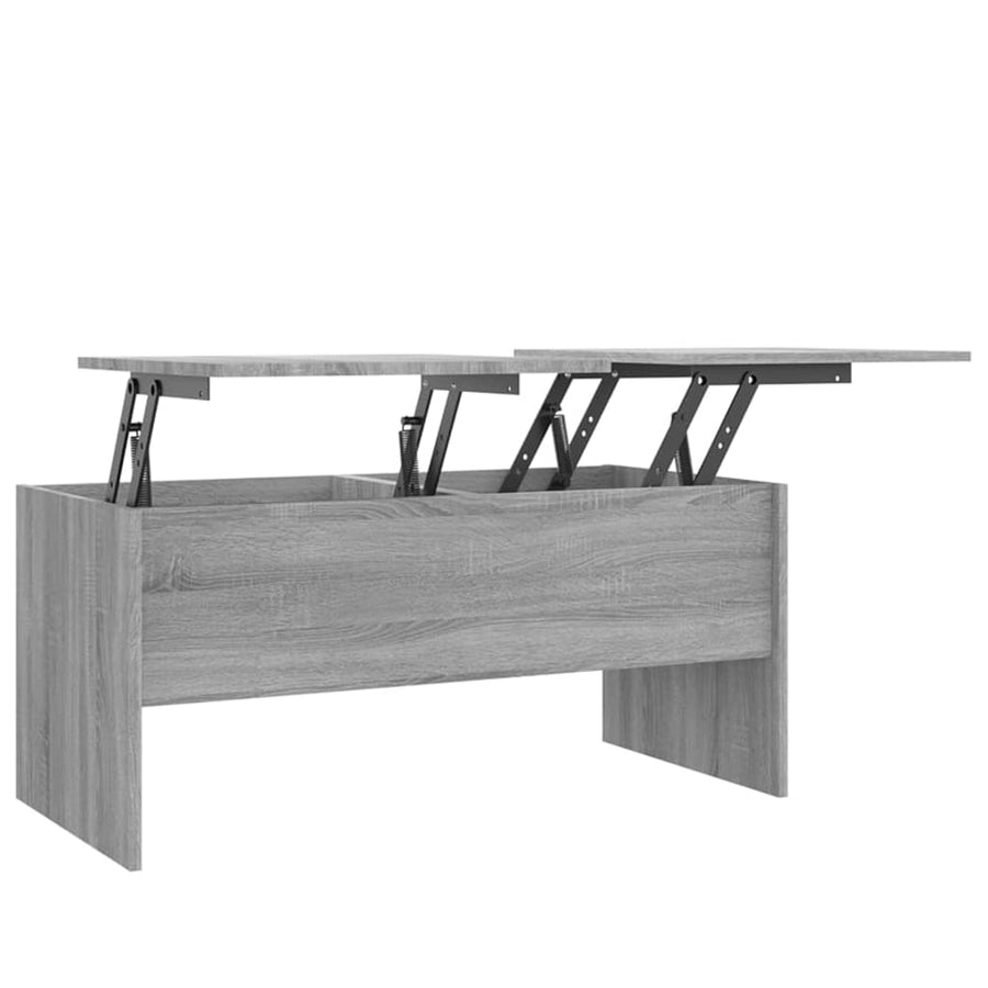 Salontafel 102X50,5X46,5 Cm Bewerkt Hout Eiken Grijs sonoma