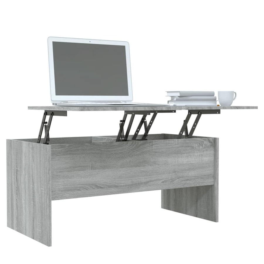 Salontafel 102X50,5X46,5 Cm Bewerkt Hout Eiken Grijs sonoma