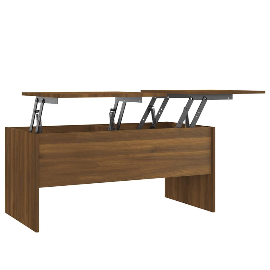 Salontafel 102x50,5x46,5 cm bewerkt hout bruin eikenkleur