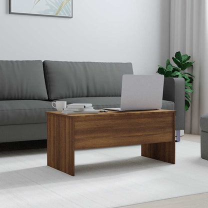 Salontafel 102x50,5x46,5 cm bewerkt hout bruin eikenkleur
