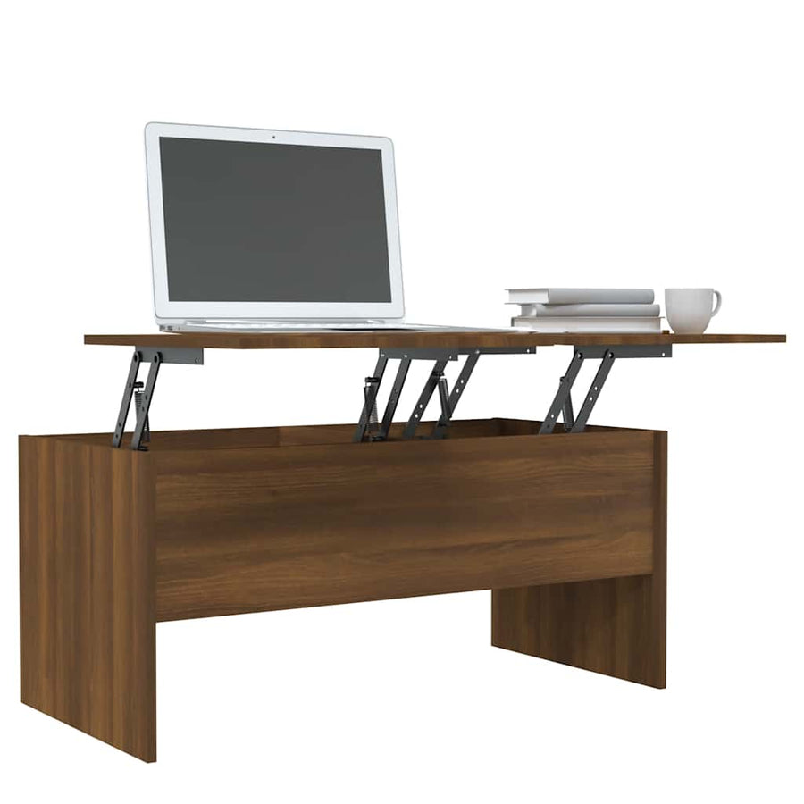 Salontafel 102x50,5x46,5 cm bewerkt hout bruin eikenkleur