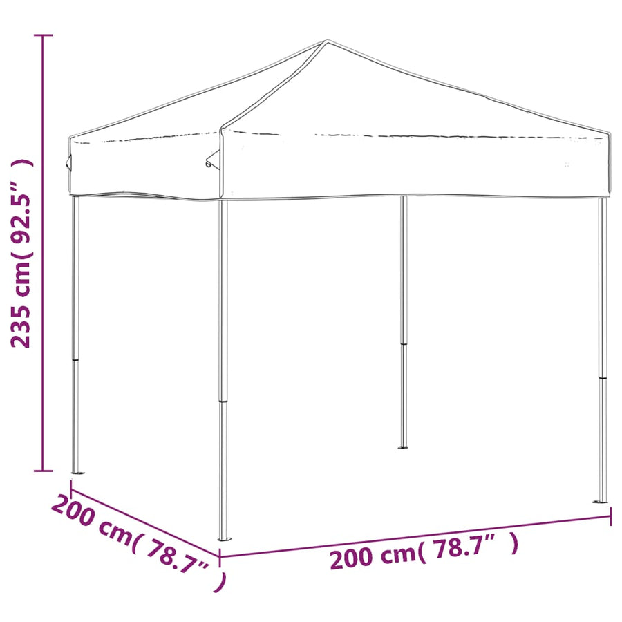 Partytent Inklapbaar 2X2 M Crèmekleurig 2 x 2 m