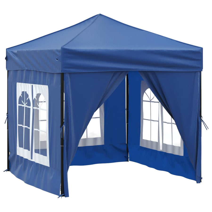 Partytent Inklapbaar Met Zijwanden 2X2 M Blauw 2 x 2 m