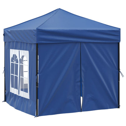 Partytent Inklapbaar Met Zijwanden 2X2 M Blauw 2 x 2 m