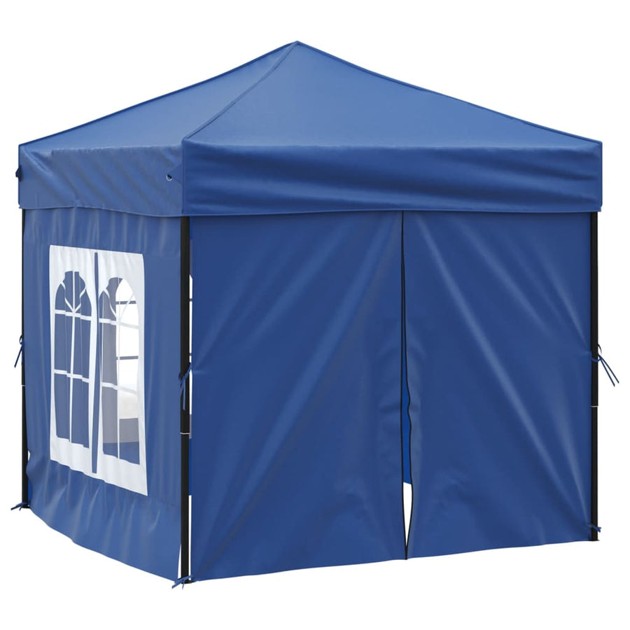 Partytent Inklapbaar Met Zijwanden 2X2 M Blauw 2 x 2 m
