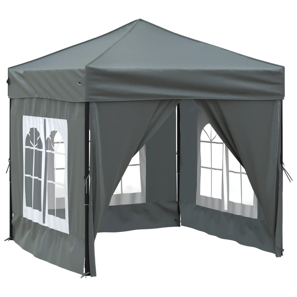 Partytent Inklapbaar Met Zijwanden Kleurig 2 x 2 m Antraciet