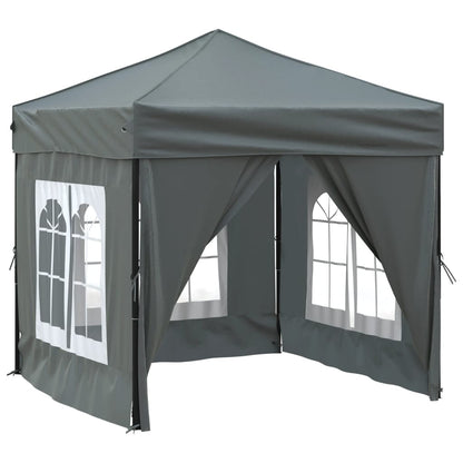 Partytent Inklapbaar Met Zijwanden Kleurig 2 x 2 m Antraciet