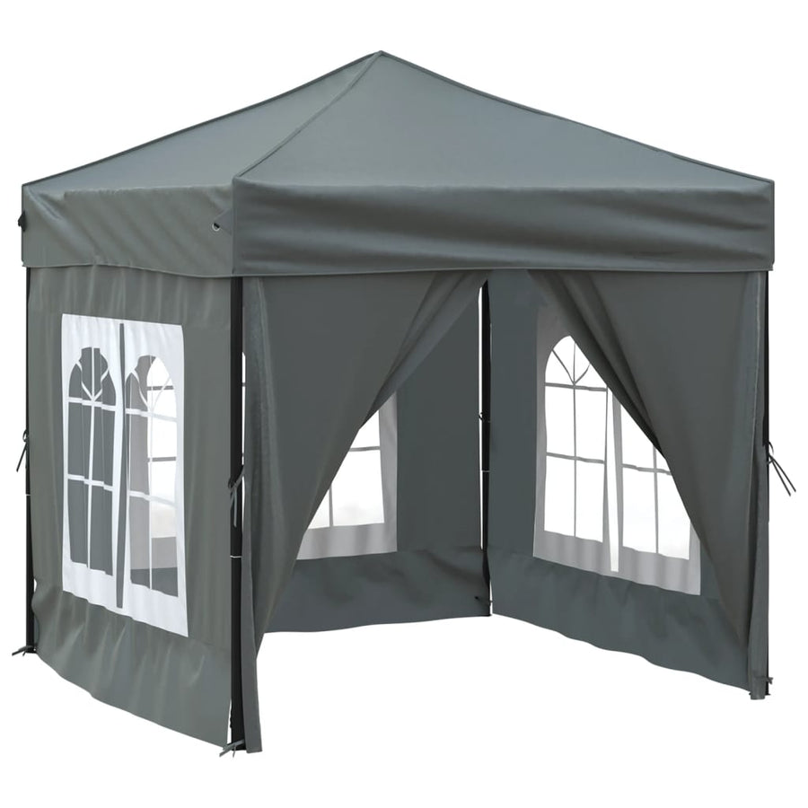 Partytent Inklapbaar Met Zijwanden Kleurig 2 x 2 m Antraciet