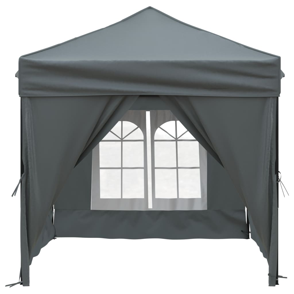 Partytent Inklapbaar Met Zijwanden Kleurig 2 x 2 m Antraciet