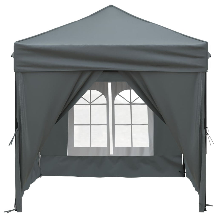Partytent Inklapbaar Met Zijwanden Kleurig 2 x 2 m Antraciet