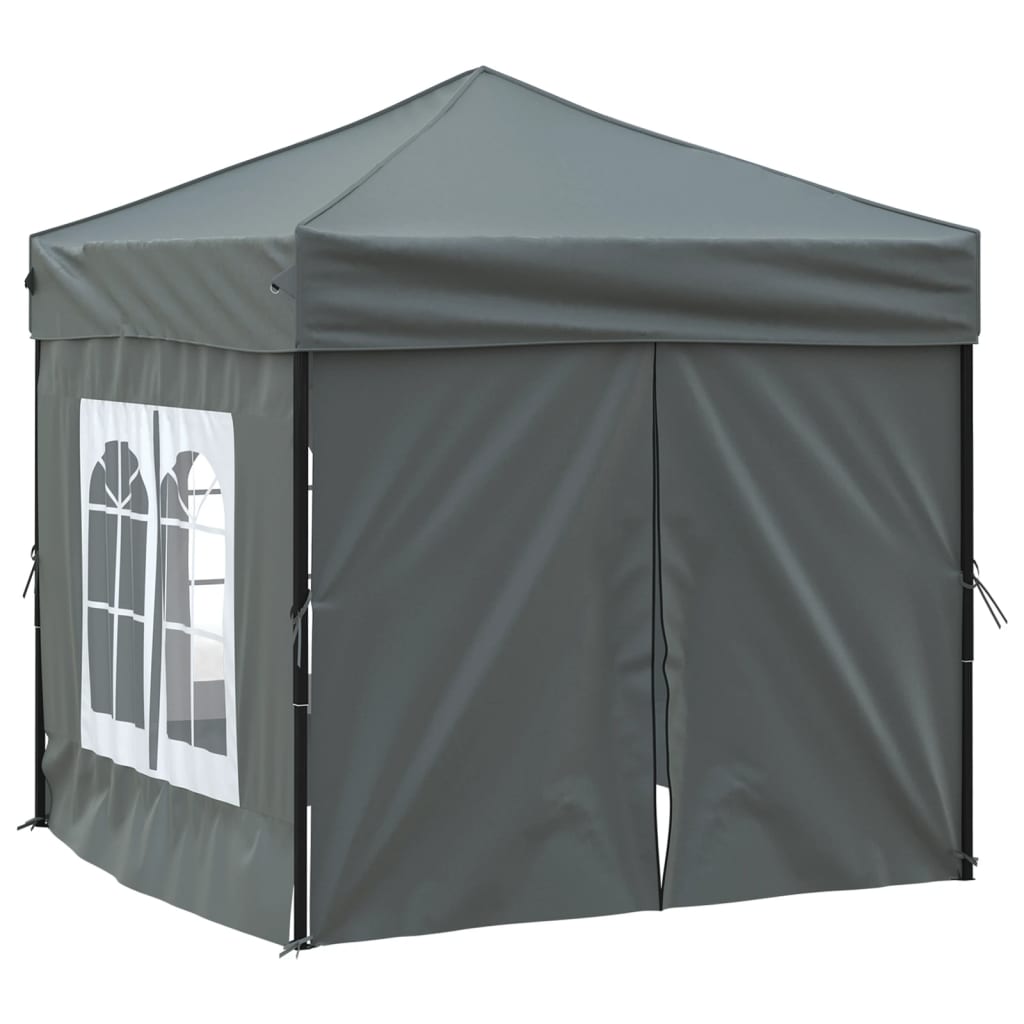 Partytent Inklapbaar Met Zijwanden Kleurig 2 x 2 m Antraciet