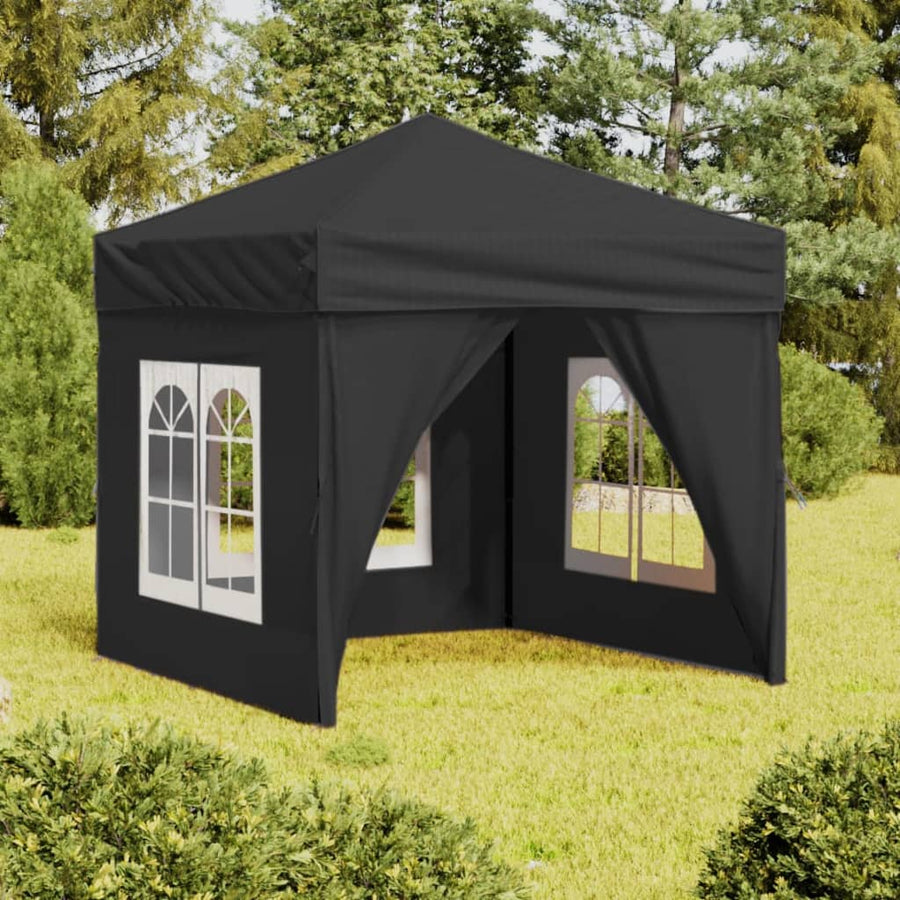 Partytent Inklapbaar Met Zijwanden Kleurig 2 x 2 m Antraciet
