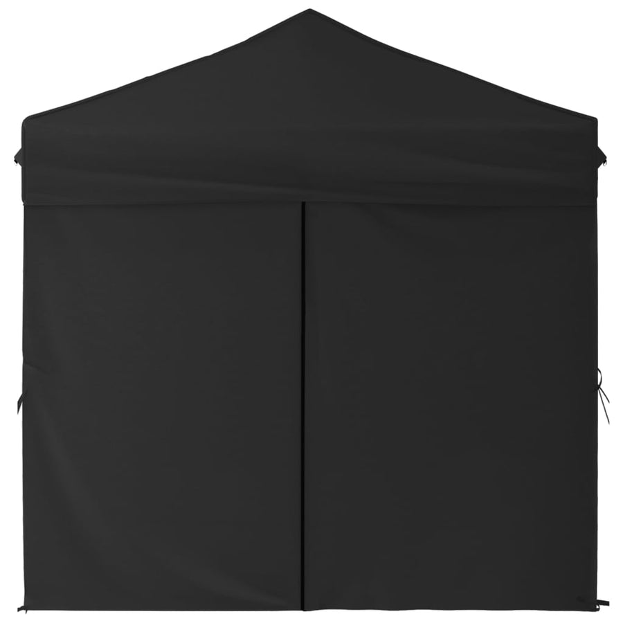 Partytent inklapbaar met zijwanden 2x2 m zwart 2 x 2 m Zwart