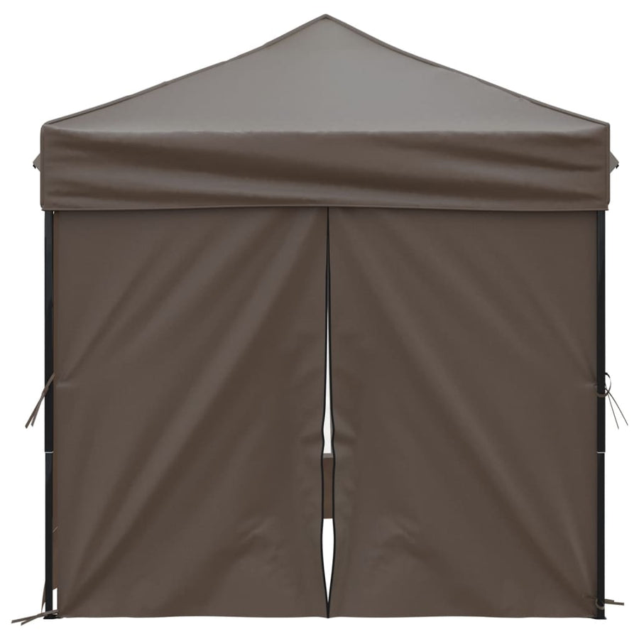 Partytent Inklapbaar Met Zijwanden 2 x 2 m Taupe