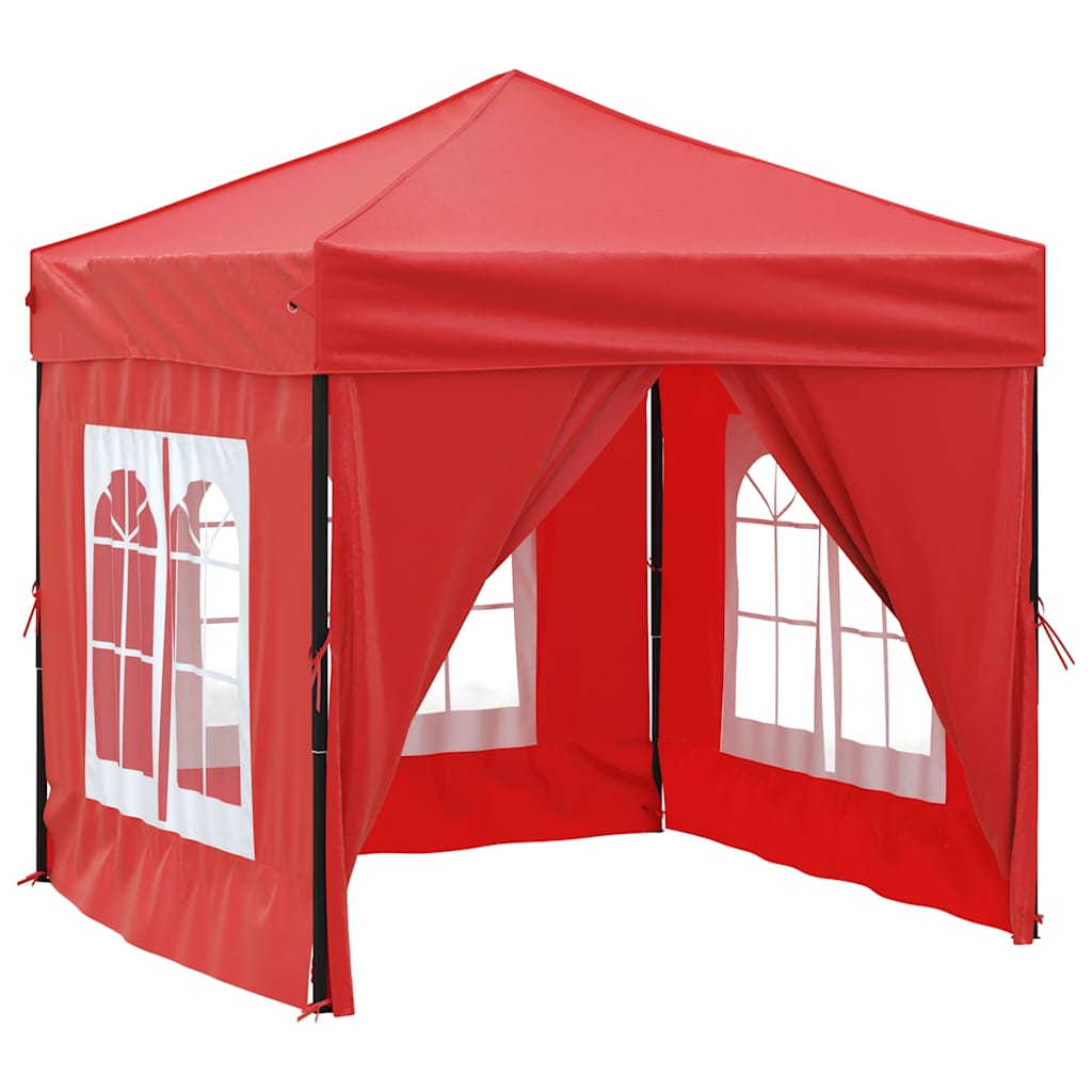 Partytent Inklapbaar Met Zijwanden 2 x 2 m Rood