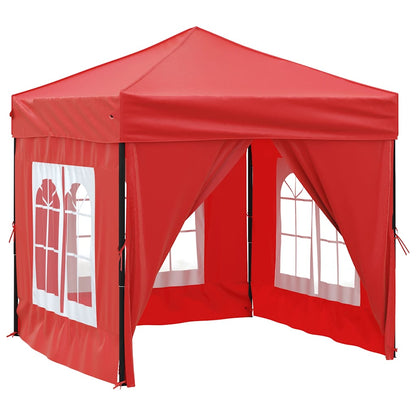 Partytent Inklapbaar Met Zijwanden 2 x 2 m Rood