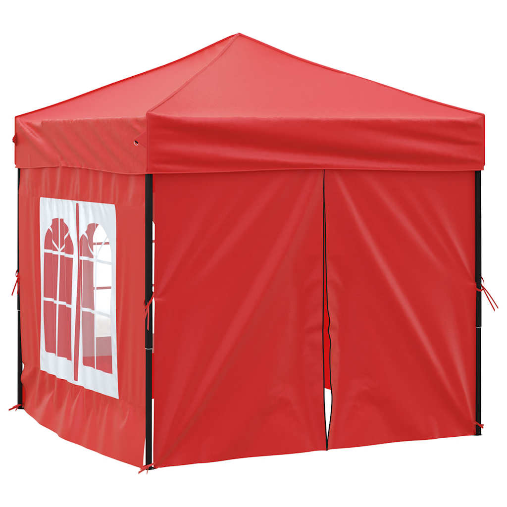 Partytent Inklapbaar Met Zijwanden 2 x 2 m Rood