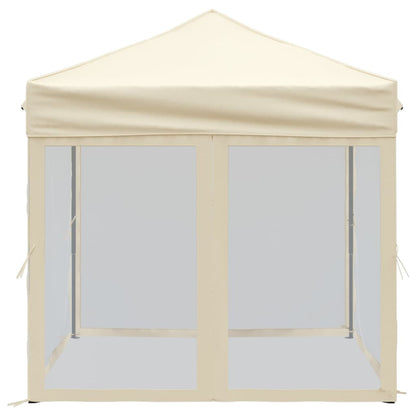 Partytent Inklapbaar Met Zijwanden Kleurig 2 x 2 m Crème