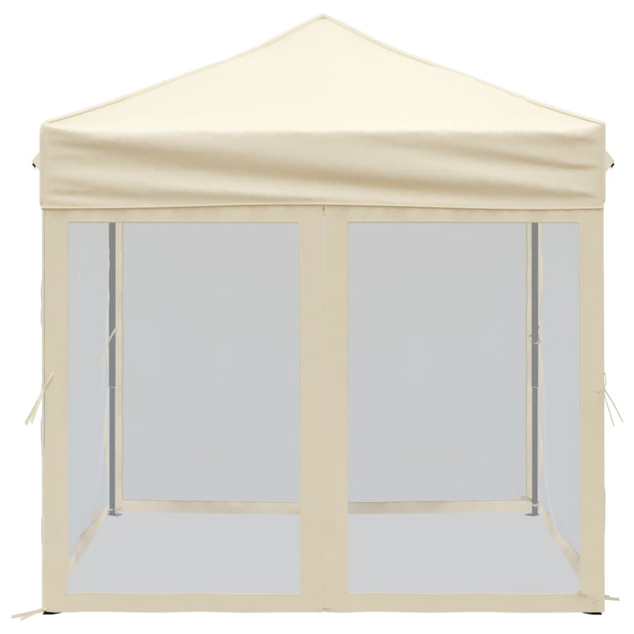 Partytent Inklapbaar Met Zijwanden Kleurig 2 x 2 m Crème
