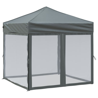 Partytent Inklapbaar Met Zijwanden Kleurig 2 x 2 m Antraciet
