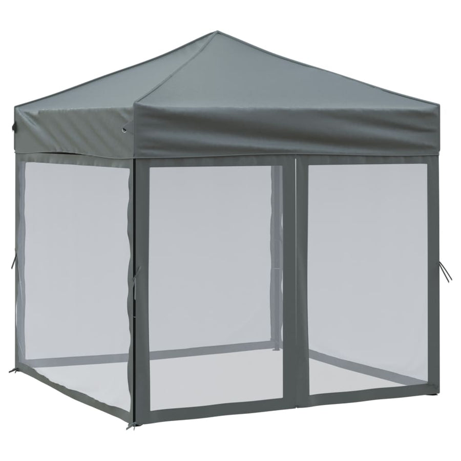 Partytent Inklapbaar Met Zijwanden Kleurig 2 x 2 m Antraciet