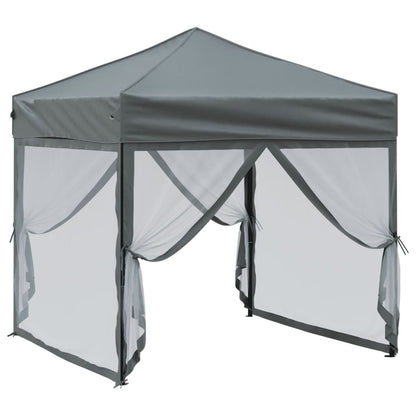 Partytent Inklapbaar Met Zijwanden Kleurig 2 x 2 m Antraciet