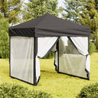 Partytent 2x2 m antraciet met zijwanden