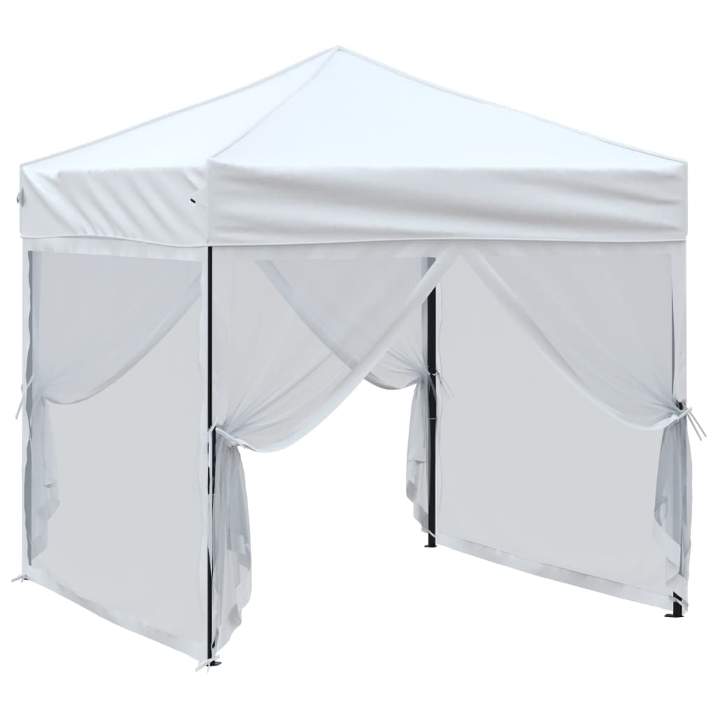 Partytent Inklapbaar Met Zijwanden 2 x 2 m Wit