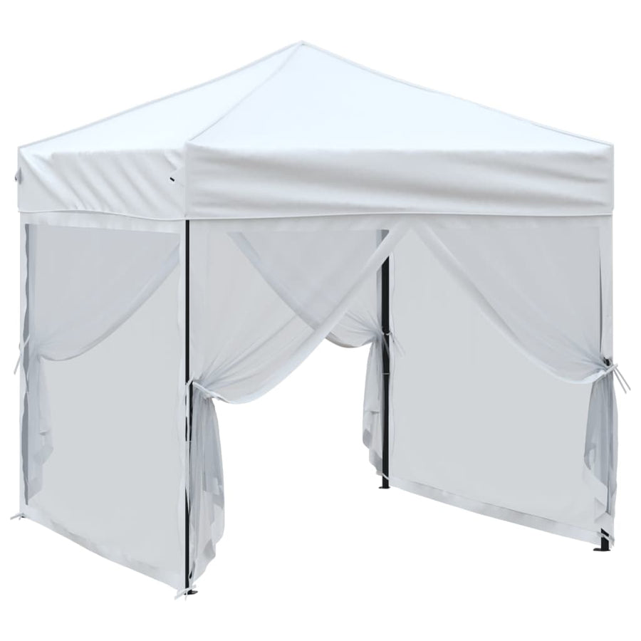 Partytent Inklapbaar Met Zijwanden 2 x 2 m Wit