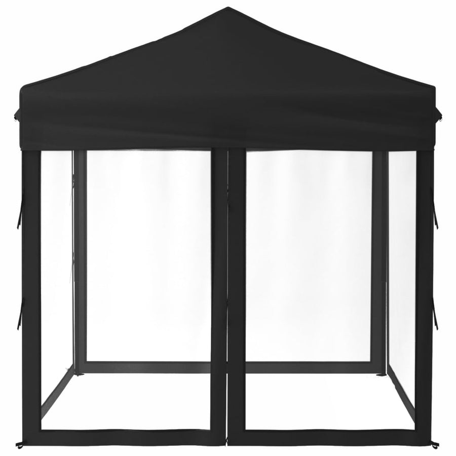 Partytent Inklapbaar Met Zijwanden 2X2 M Zwart