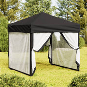Partytent 2x2 m inklapbaar met zijwanden zwart
