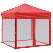 Partytent Inklapbaar Met Zijwanden 2 x 2 m Rood