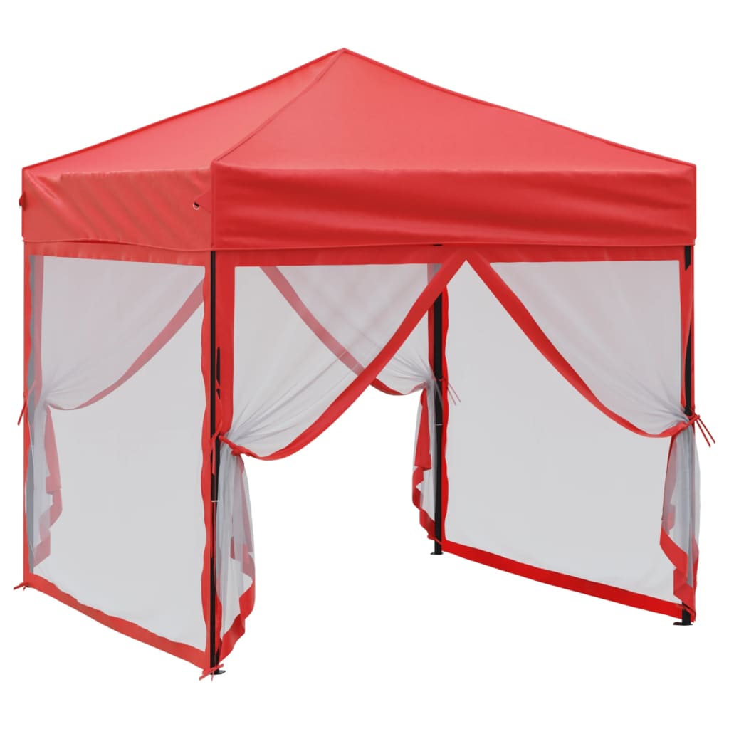 Partytent Inklapbaar Met Zijwanden 2 x 2 m Rood