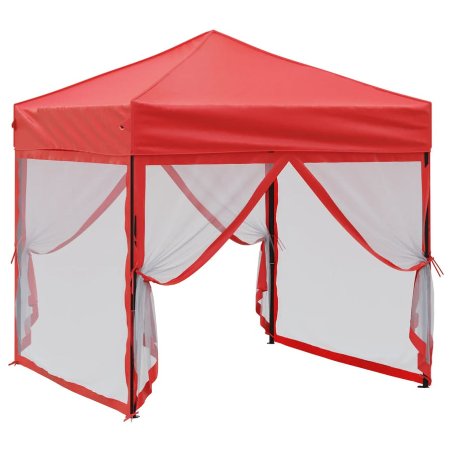 Partytent Inklapbaar Met Zijwanden 2 x 2 m Rood