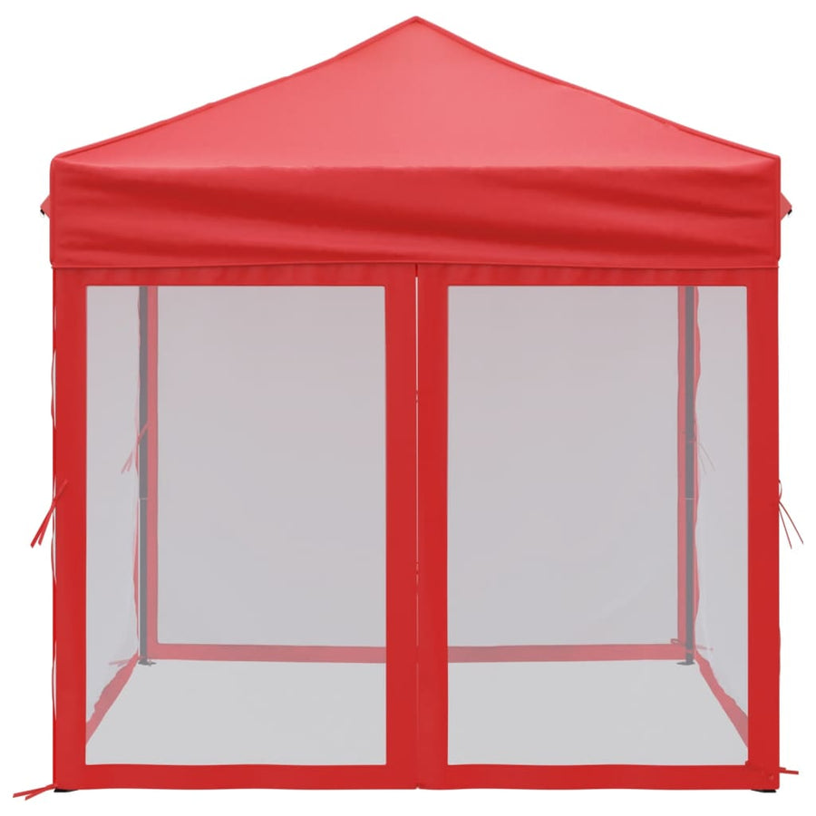Partytent Inklapbaar Met Zijwanden 2 x 2 m Rood