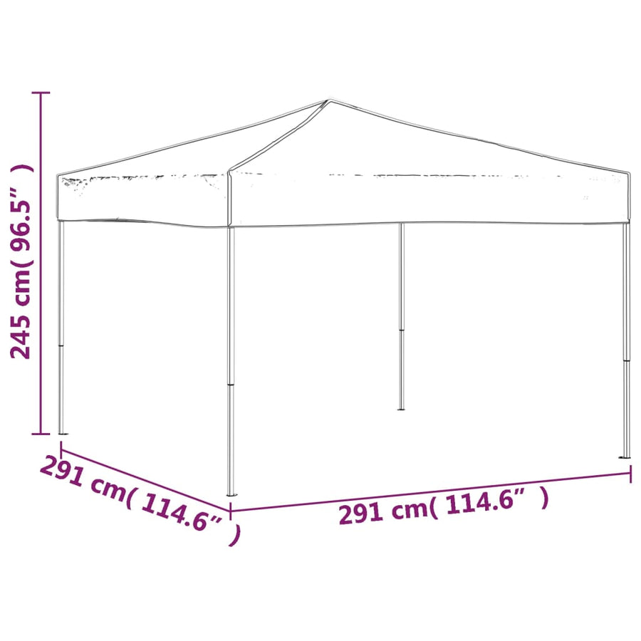 Partytent inklapbaar 3x3 m crèmekleurig 3 x 3 m Crème
