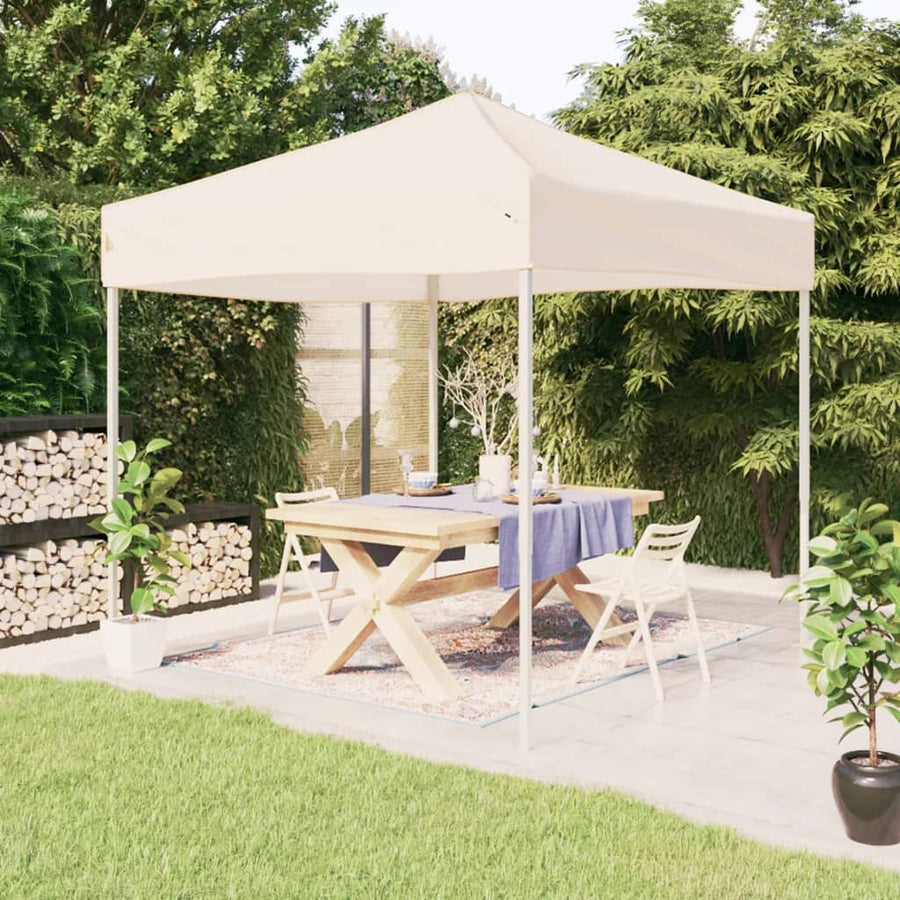 Partytent inklapbaar 3x3 m crèmekleurig 3 x 3 m Crème
