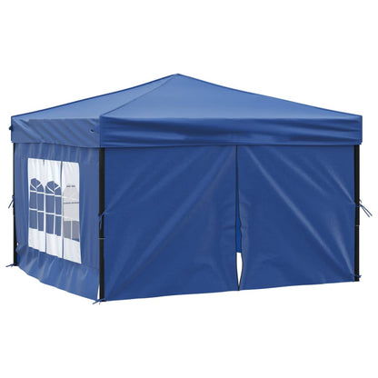Partytent Inklapbaar Met Zijwanden 3 x 3 m Blauw