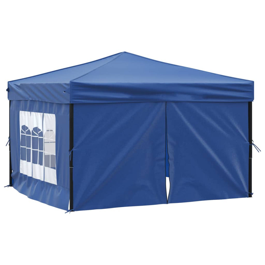 Partytent Inklapbaar Met Zijwanden 3 x 3 m Blauw