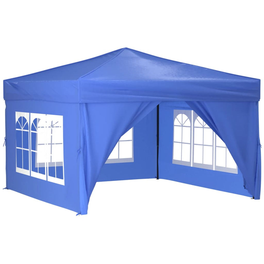 Partytent Inklapbaar Met Zijwanden 3 x 3 m Blauw