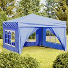 Foldable Party Tent with Sidewalls 3x3 m Blue